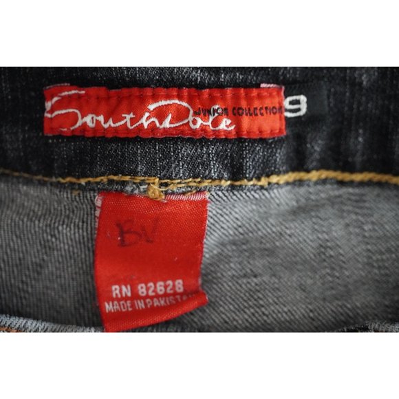 Southpole Jeans Size 9 Black Gray Fade Stretch Denim - Picture 6 of 14